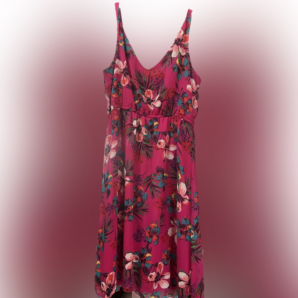 Old Navy, sleeveless, midi, lightweight Barbie, pink dress, size medium - Picture 1 of 5